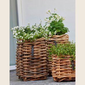 Mini firkantet rattankurv