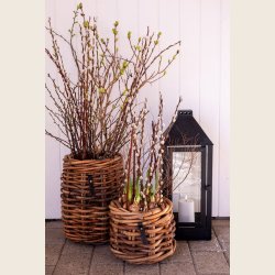 Mini rund rattankurv