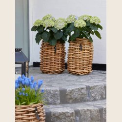 Mini rund rattankurv