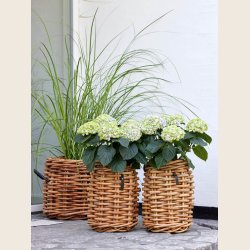 Mini rund rattankurv