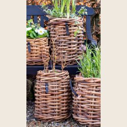 Mini rund rattankurv