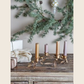 Mirabel lysestager i messinglook