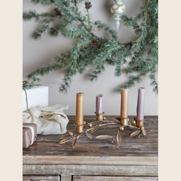 Mirabel lysestager i messinglook