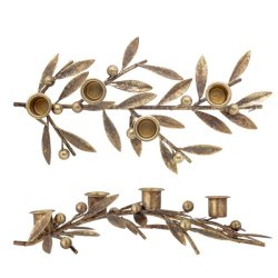 Mirabel lysestager i messinglook