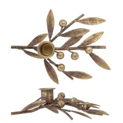 Mirabel lysestager i messinglook