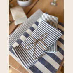 Mundserviet med striber, 4-pak