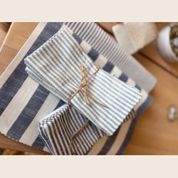 Mundserviet med striber, 4-pak