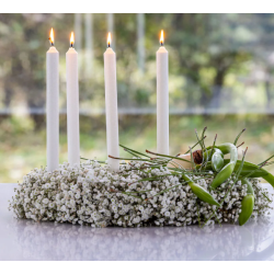 Oliven stagevokslys, upcyclede