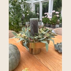 Opsats i messingfarvet aluminium