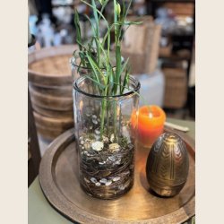 Glasvase, plain, 10x20 cm