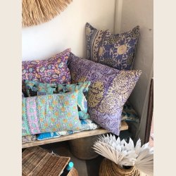 Vintage Kantha Sari puder i bomuld