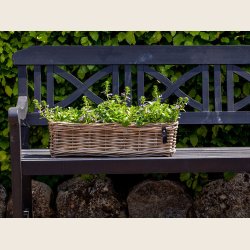 Kubu rattan fletbakke, aflang 