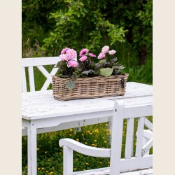 Kubu rattan fletbakke, aflang 