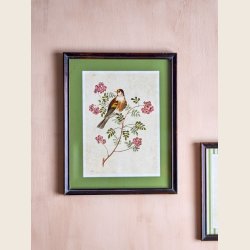 Renji print med fugl, 2 str.