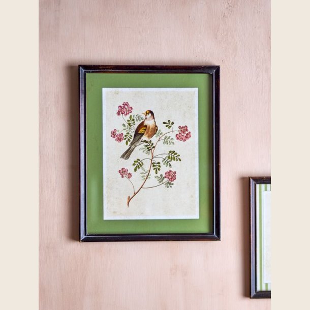 Renji print med fugl, 2 str.