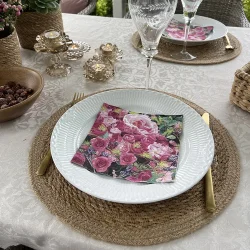 Dkkeserviet i sgrs m/stofkant