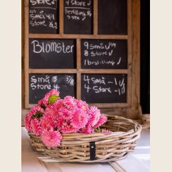 Runde Kubu rattanbakker