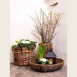 Runde Kubu rattanbakker