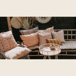 Vintage Kantha Sari puder i bomuld