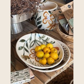 Sk�l med blomstermotiv