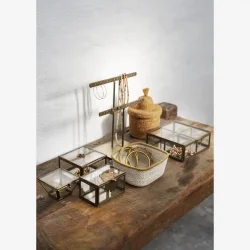 Smykkeskrin med messing blad