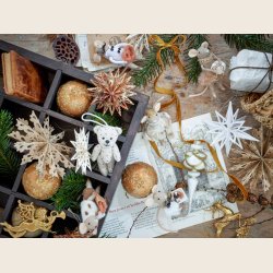 Star ornament, natur