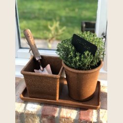 Planteskilte i sort metal