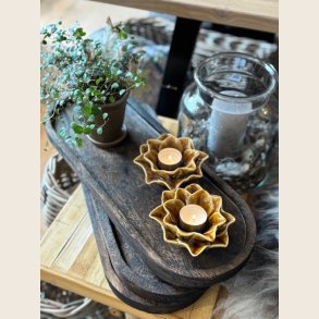 Aflang bakke i tr�, m�rkbejdset