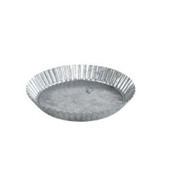 Zink fad, plisseret kant