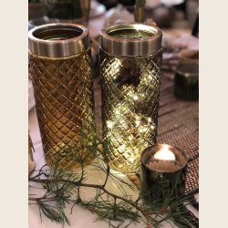 Glasvaser i gylden mix