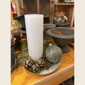 Zink fad, plisseret kant