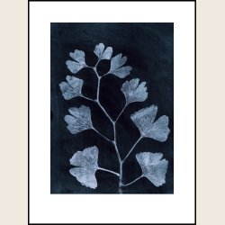 Gingko dark ink 30x40 cm