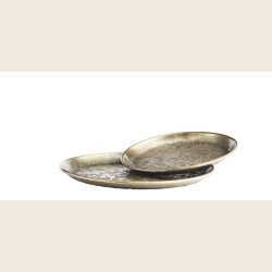 Rund bakke i aluminium med mnster