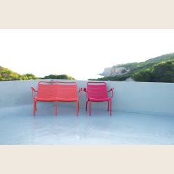 LUXEMBOURG LAV LOUNGESTOL M/ARMLN (2 stk. forpakning)