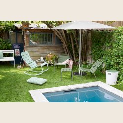 LUXEMBOURG LAV LOUNGESTOL M/ARMLN (2 stk. forpakning)