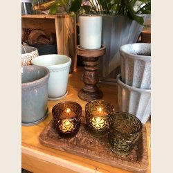 Galu fyrfadsstage med mnster