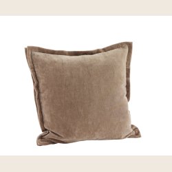 Velourpude med fyld. 45x45 cm