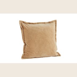 Velourpude med fyld. 45x45 cm
