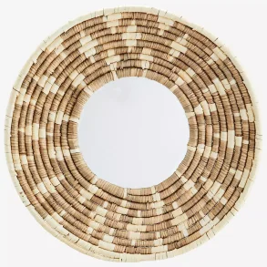 Rundt spejl med ramme i sgrs