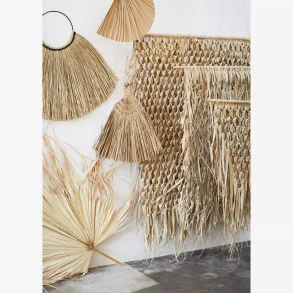 V�gdekoration i palmeblade