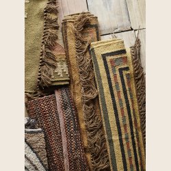 Kelimtppe i grn/gule farver