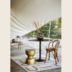 Taburet i messing-look