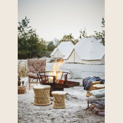 Siddehynde med bindeb�nd, 45x45 cm