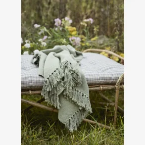 Plaid i genanvendt bomuld