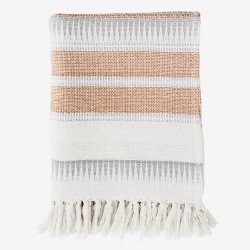 Plaid i genanvendt bomuld, 125x150 cm