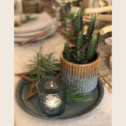 Tanto fyrfadsstage i farvet glas