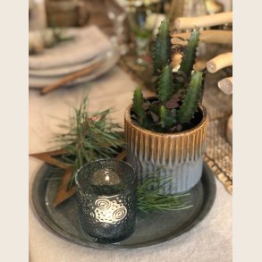 Tanto fyrfadsstage i farvet glas