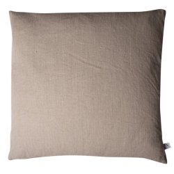 Hrfarvet pude med fyld. 50x50 cm