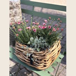 Rattanbowle, firkantet