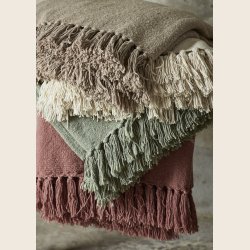 Plaid i genanvendt bomuld